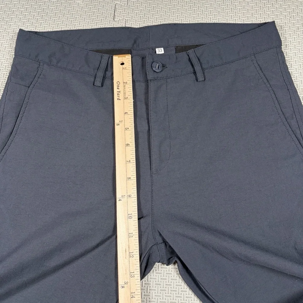 Outlier Futureworks Pants Mens 33x30 Straight Navy Blue Nylon F. Cloth Tech EUC